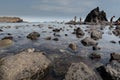 Le Grande Conque beach in Agde Cape, Cap d`Agde Royalty Free Stock Photo